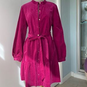 Draper James Corduroy Button down Dress with pockets size XL